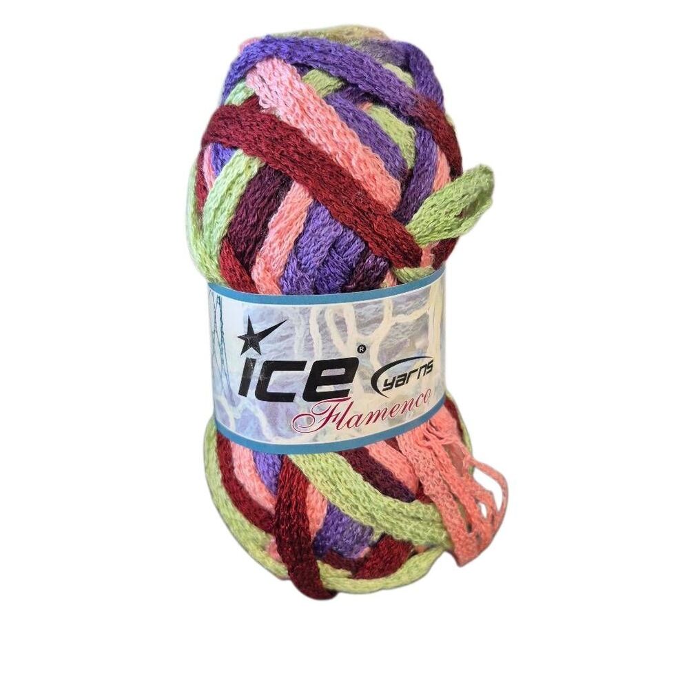 Ice Yarns Flamenco Acrylic Ruffle Yarn - Multi-Color 100g 30m